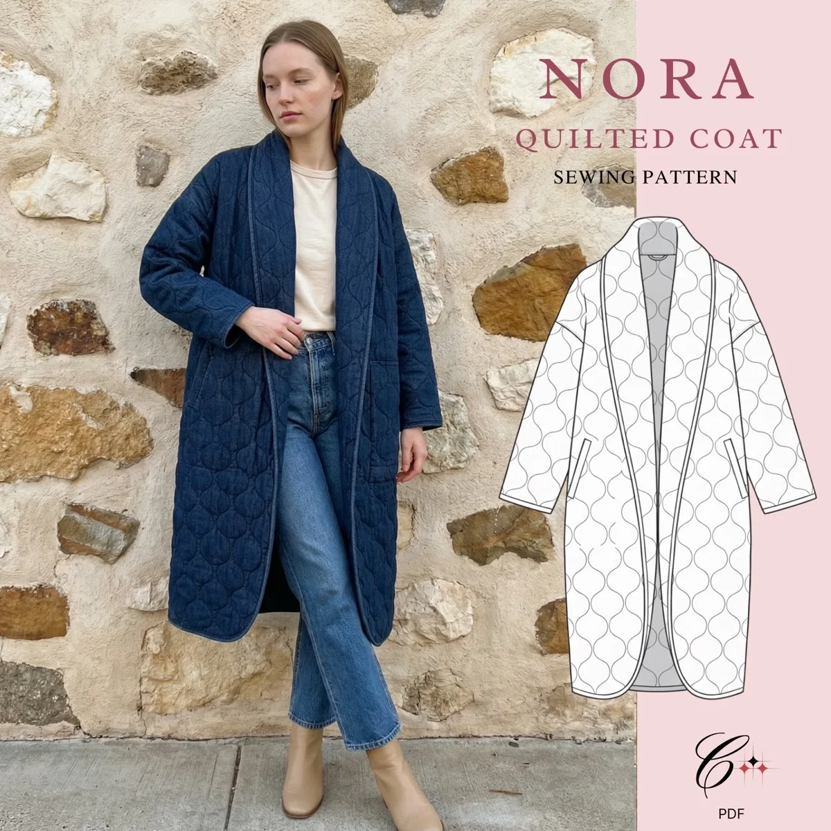 Nora Quilt Coat II sewing pattern